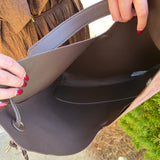Large Reversible Hobo Purse in Chocolate