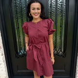 Maude Paula Dress in Wine