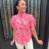 Tropical Linen Button Up