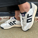Back70 Barkley Jogger Sneakers in White/Black
