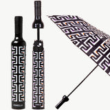 Bottle Umbrella in Geometric Black