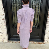 Nina Shirt Dress in Purple Stripes