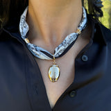 Scarf Necklace with Football Charm