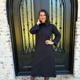 Annalise Sweater Dress in Black