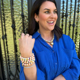 Wood Beads with Colorful Spacers Set of 4 Bracelets