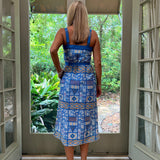 Shannon Contrast Eyelet Midi Dress