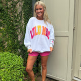 Lulu Mac White Multi Stitch Sweatshirt