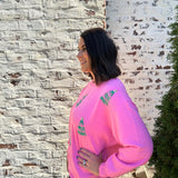 Mary Square Sarah Trees Sweatshirt in Pink