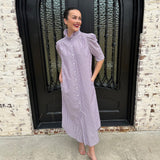 Nina Shirt Dress in Purple Stripes