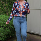 Franny Floral VNeck Cardigan