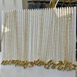 Balloon Bubble Initial Necklace in Gold