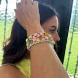 Gold Candy Crush Crystal Cuff in Multi