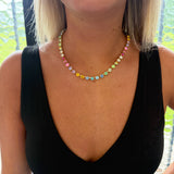 Crystal Gemstone Necklace in Multi
