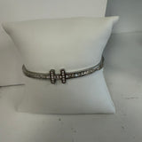 Diamond H Cuff in Silver