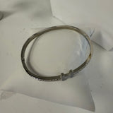 Diamond H Cuff in Silver