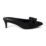 Matisse Bow Kitten Heel Mule in Black