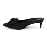 Matisse Bow Kitten Heel Mule in Black