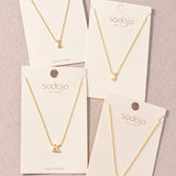 Initial Necklace in Gold