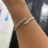 Hinge Bracelet with Teardrop Diamond Closure in Gold and silver