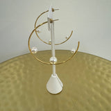 ChanSutt Large Pearl Hoops in Gold