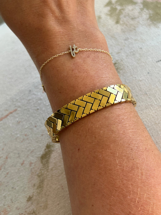 Chevron Gold Cuff Bracelet