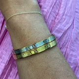 Roman Numeral Cuff Bracelet in Gold and Silver