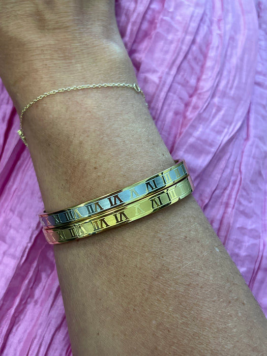 Roman Numeral Cuff Bracelet