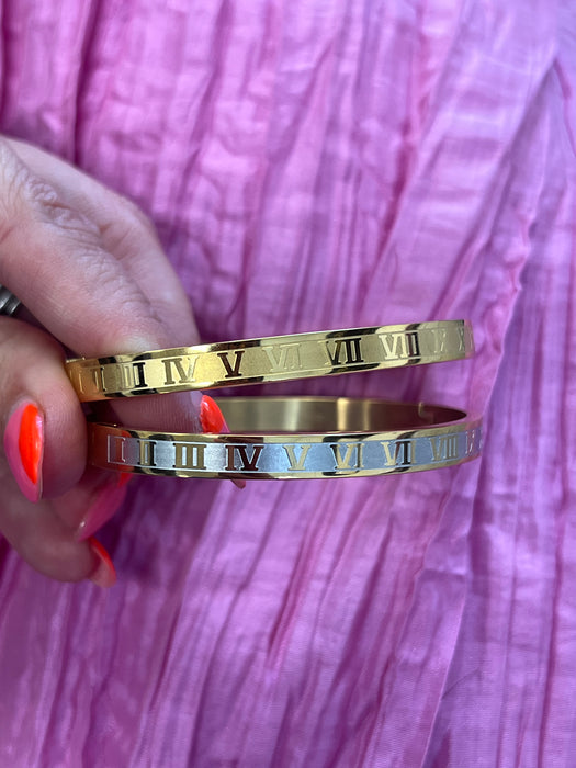 Roman Numeral Cuff Bracelet