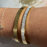 Geometric Bangles in Gold and White