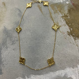 16" clover charm necklace in Gold