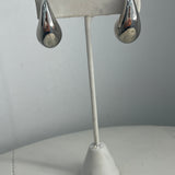 Large Teardrop Earrings in Gold and Silver