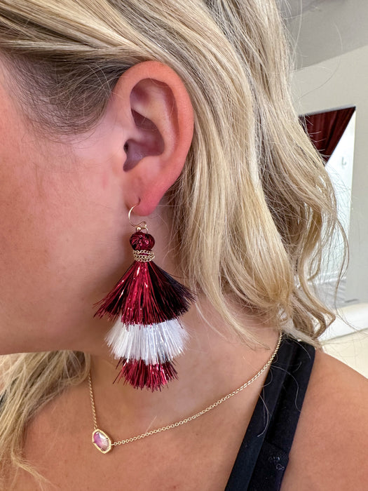 Game Day Tassel Earrings