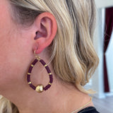 Rubber Bead Teardrop Earring