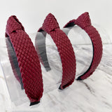 Braided HeadBand in Burgundy
