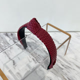 Braided HeadBand in Burgundy