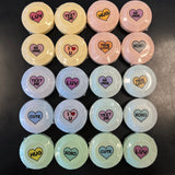 Valentie Conversation Heart Bath Bombs and Shower Steamers