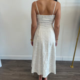 Sconset Floral Embroidered Maxi Dress in White