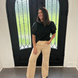 Kate Black Puff Sleeve Top