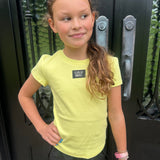 Lulu Mac Kids Babydoll Tee in Neon Yellow