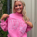 Lulu Mac Mockneck Terry Cloth long sleeve in Bubblegum