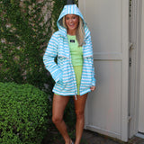 Lulu Mac Raincoat Darby In Blue/White  Stripe