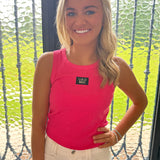Lulu Mac Solid Tank Top in Hot Pink