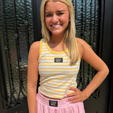 Lulu Mac Stripe Tank Top in Yellow