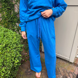 Lulu Mac Terry Cloth Pant in Bright Blue