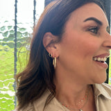 Medium Shiny Gold Hoop Earrings