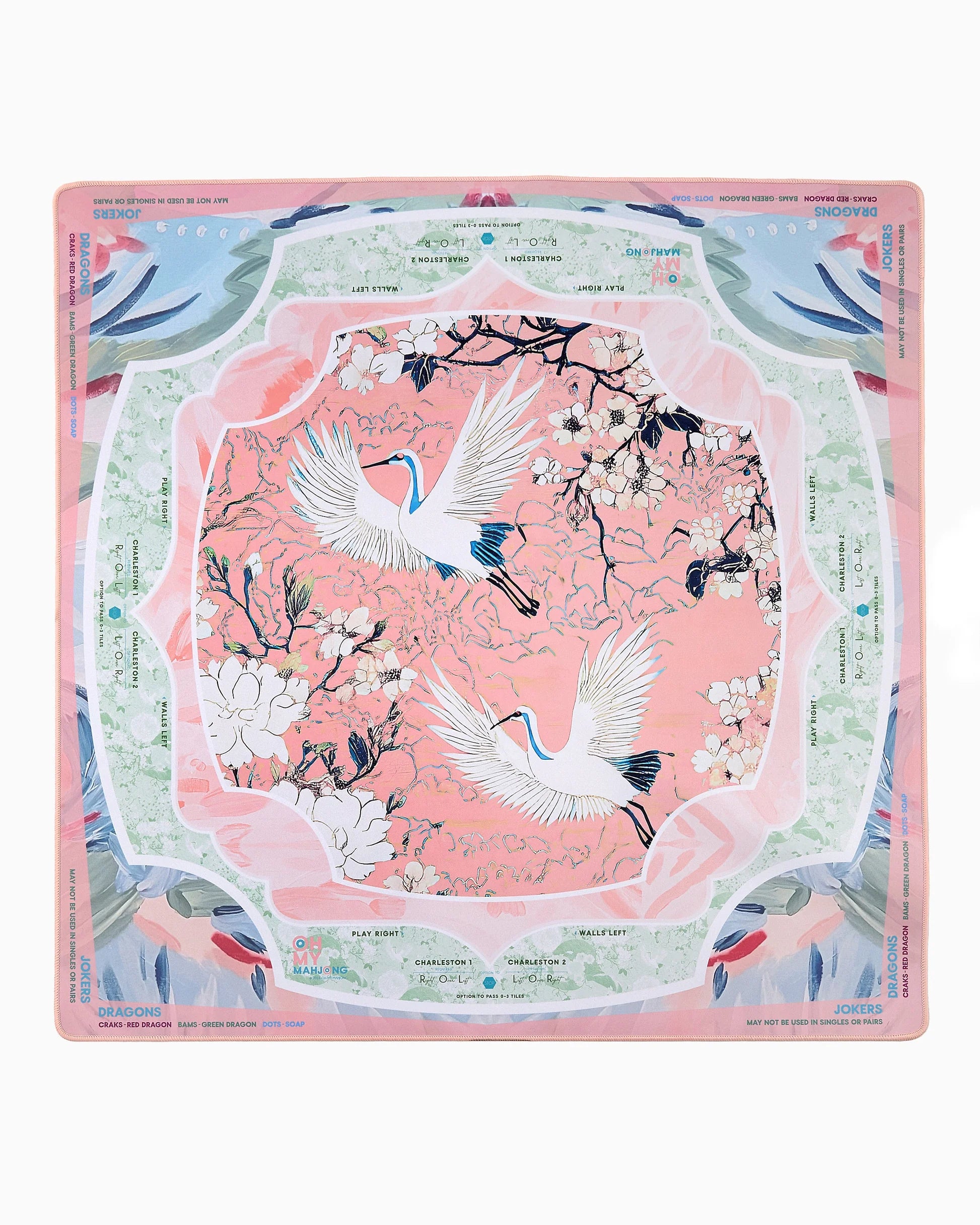 Heron Pink Mahjong Mat