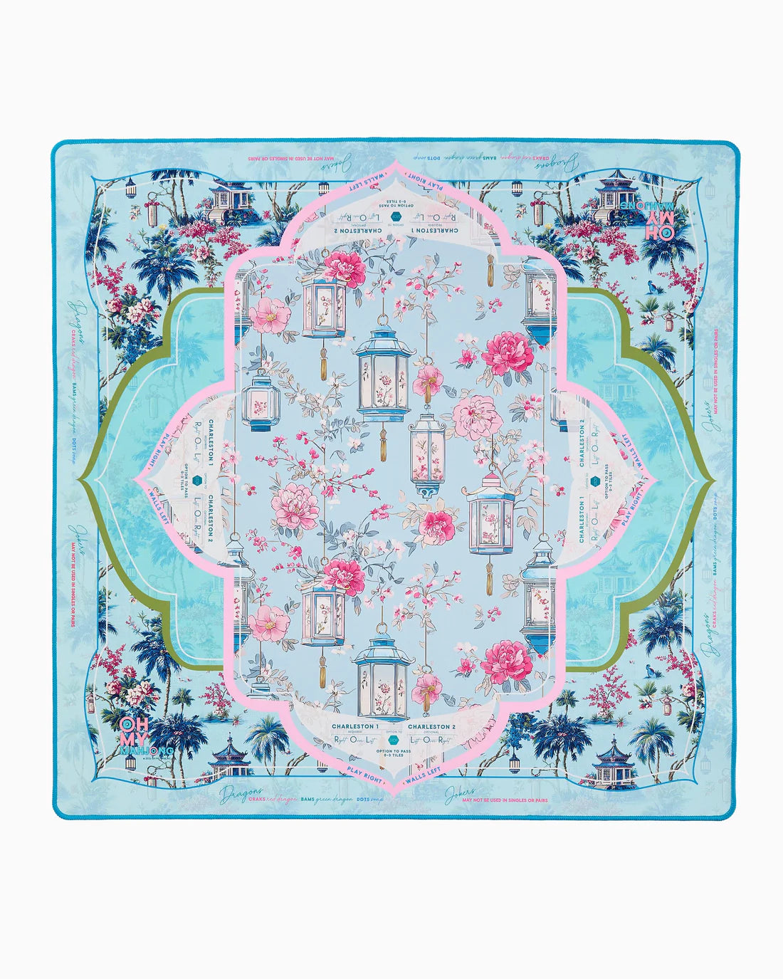 Blue and pink Mahjong Mat Oh My Mahjong
