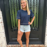 Patriotic Top in Navy