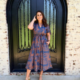 Rustic Edge Maxi Dress