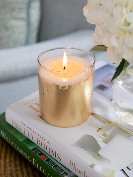 1-Wick Gold Leaf Candle